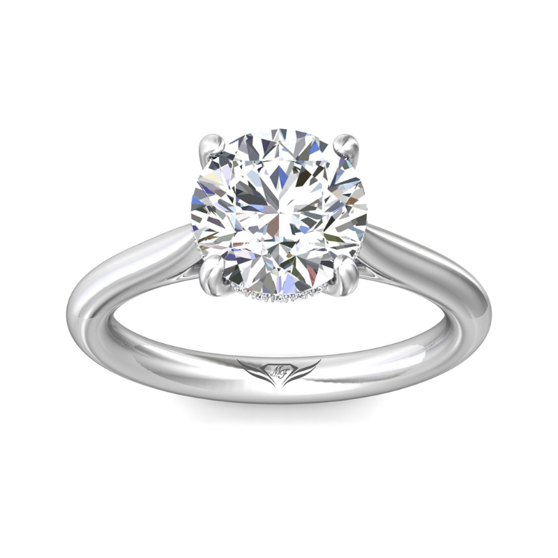 MARTIN FLYER Hidden Halo Solitaire Lab Grown Diamond Engagement Ring