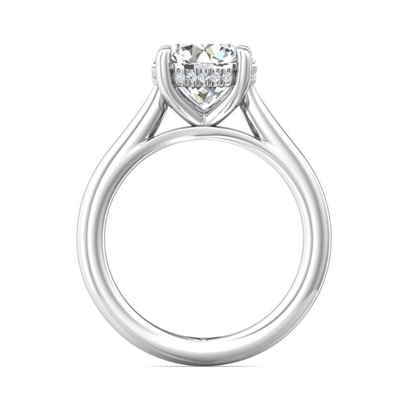 MARTIN FLYER Hidden Halo Solitaire Lab Grown Diamond Engagement Ring