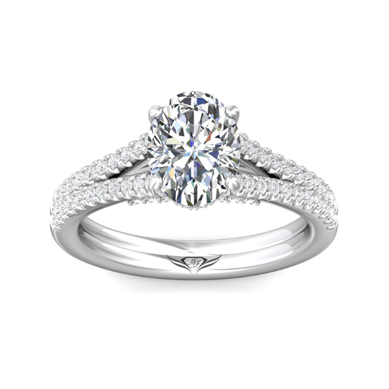 MARTIN FLYER Solitaire Split Shank Engagement Ring