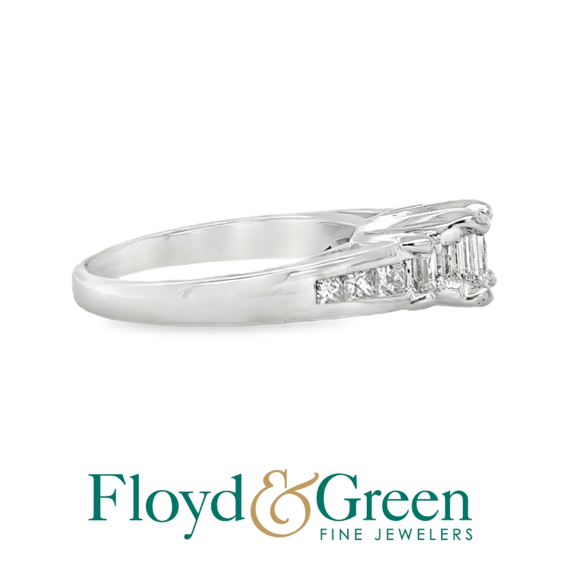 Emerald-Cut Diamond 3-Stone Engagement Ring