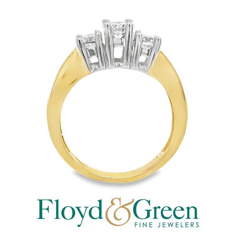 Round Diamond 3-Stone Engagement Ring