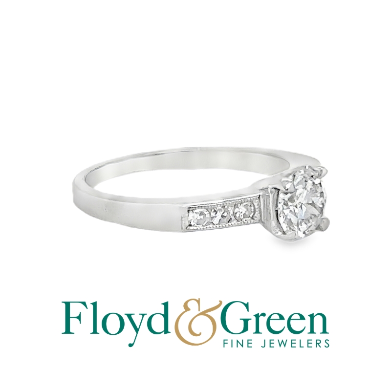 Vintage European Cut Diamond Engagement Ring