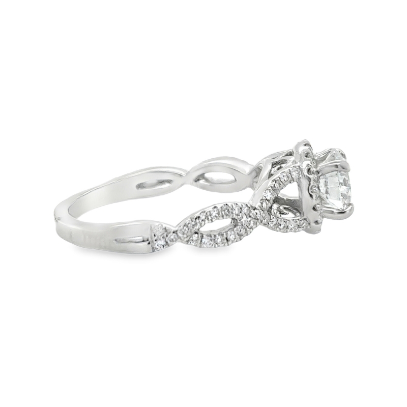 Twist Shank Lab Grown Diamond Engagement Ring