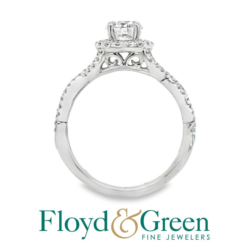 Twist Shank Lab Grown Diamond Engagement Ring