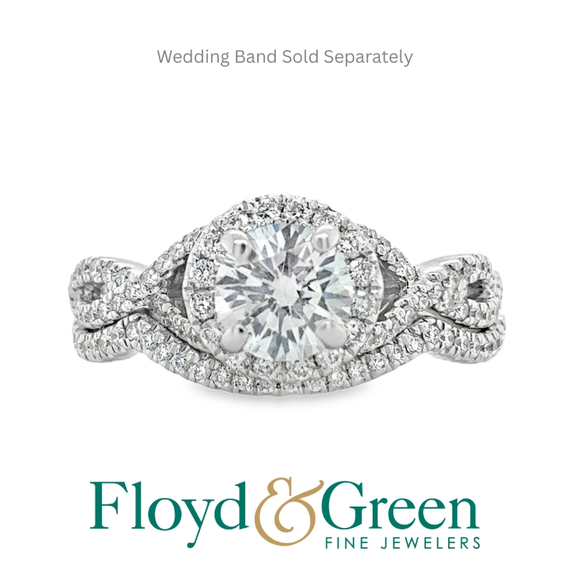 Twist Shank Lab Grown Diamond Engagement Ring