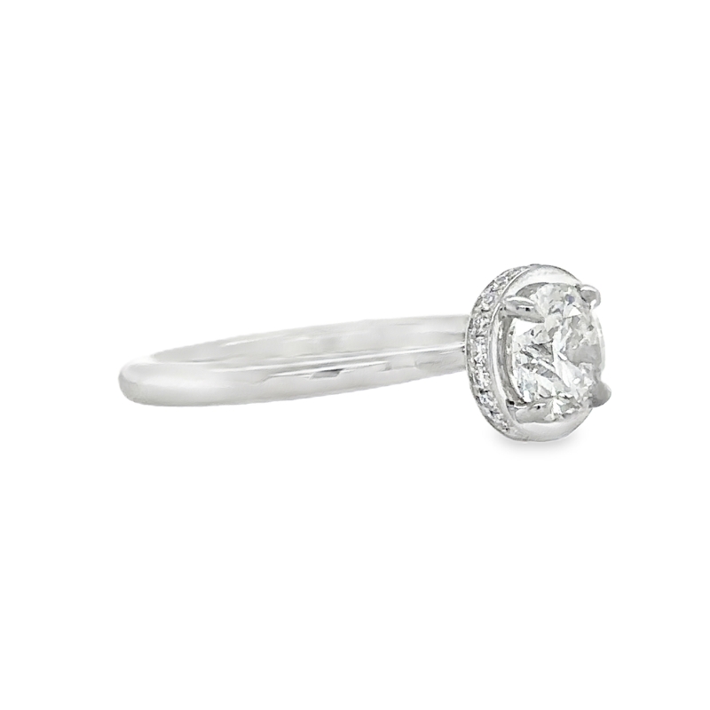 PLAT VELA 1.03CT  I/SI1 Hidden Halo Ring size 6.5