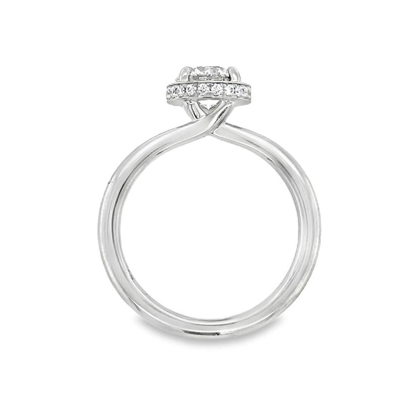PLAT VELA 1.03CT  I/SI1 Hidden Halo Ring size 6.5