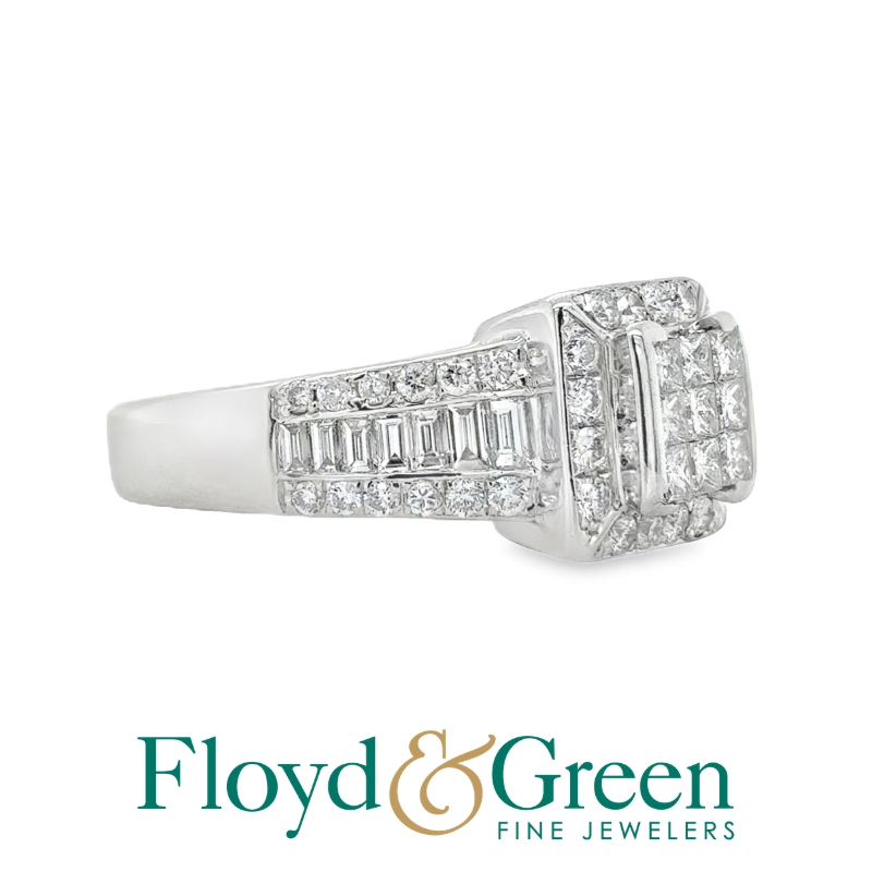 Diamond Cluster Engagement Ring