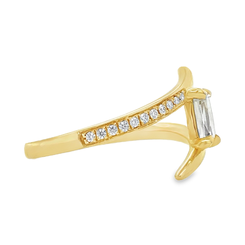 Henri Daussi Cushion Bypass Ring