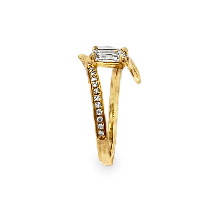 Henri Daussi Cushion Bypass Ring