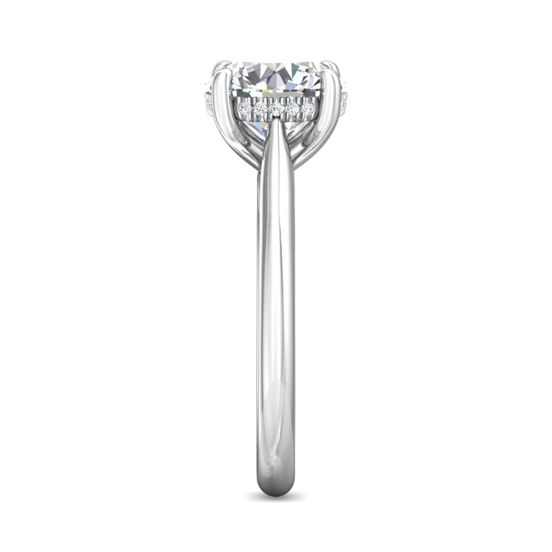 MARTIN FLYER Hidden Halo Solitaire Lab Grown Diamond Engagement Ring