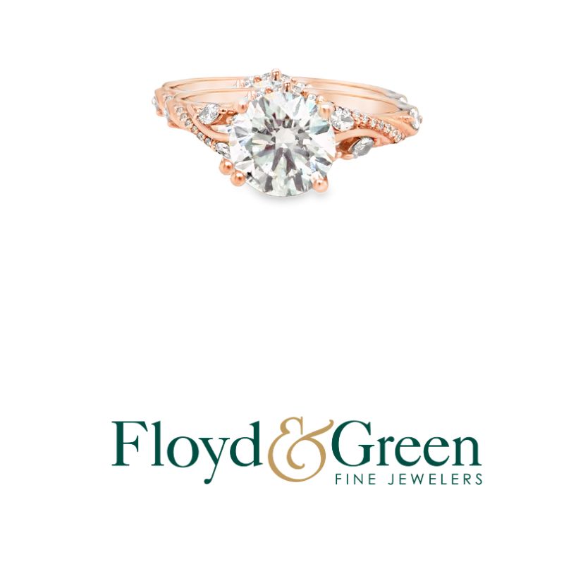 14KR Diamond Engagement Ring, Oval Lab-grown, 1.93ct, G SI2 (IGI #LG539206291), 10 Marq Lab-grown, 0.27ct, G SI1-SI2, 26 Rd Lab-grown, 0.14ct, G SI1-SI2, Size 7.25