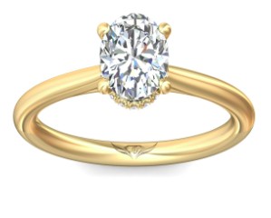 14KY 2.09CT Oval E VVS2 LGS Solitare Engagement Ring w/ Hidden Halo Ring Size: 5.5 M $3895 C $1199