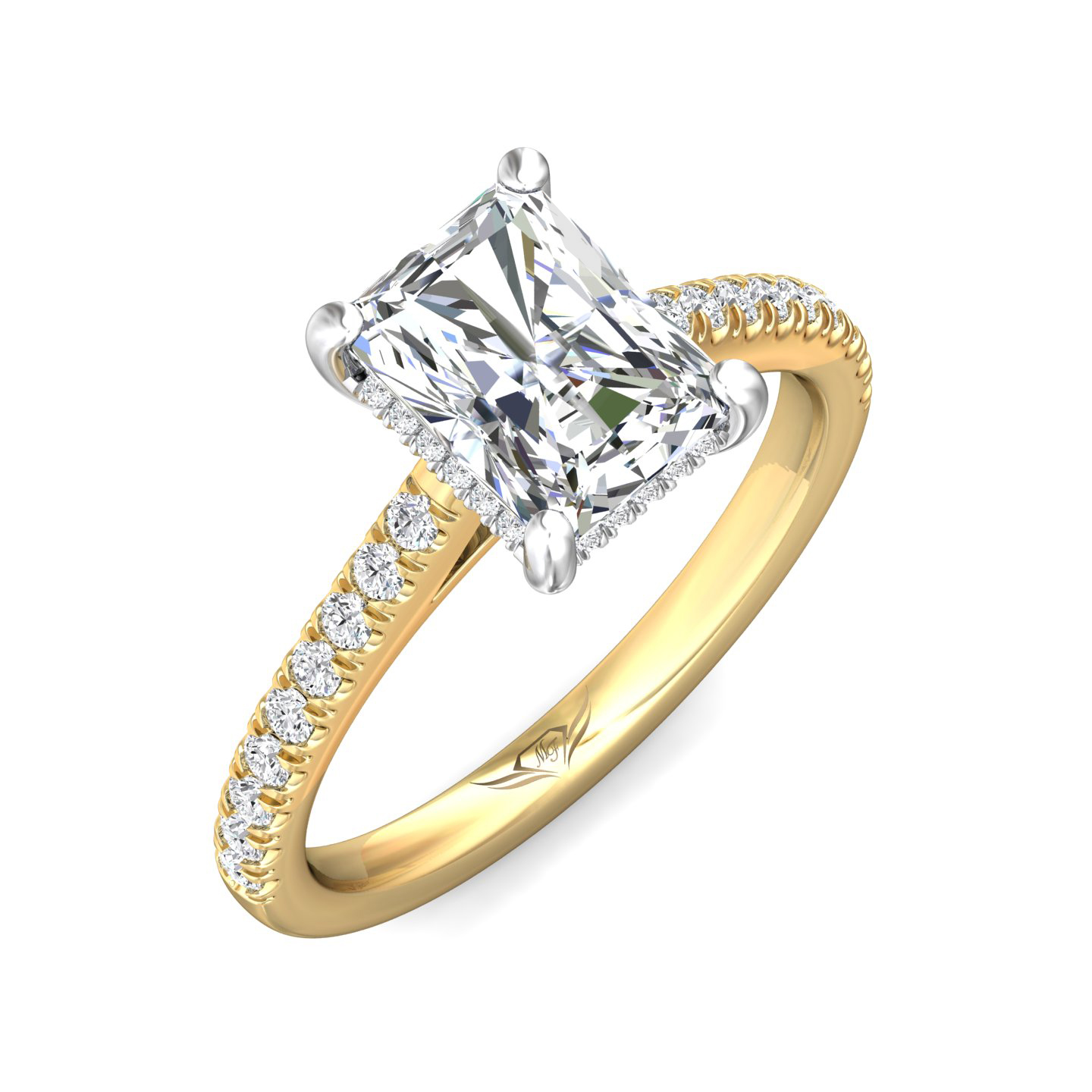 Martin Flyer Halo Lab Grown Engagement Ring