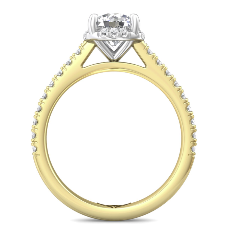 Martin Flyer Halo Lab Grown Diamond Engagement Ring