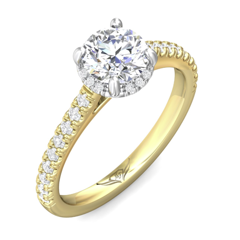 Martin Flyer Halo Lab Grown Diamond Engagement Ring