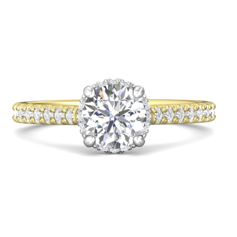 Martin Flyer Halo Lab Grown Diamond Engagement Ring