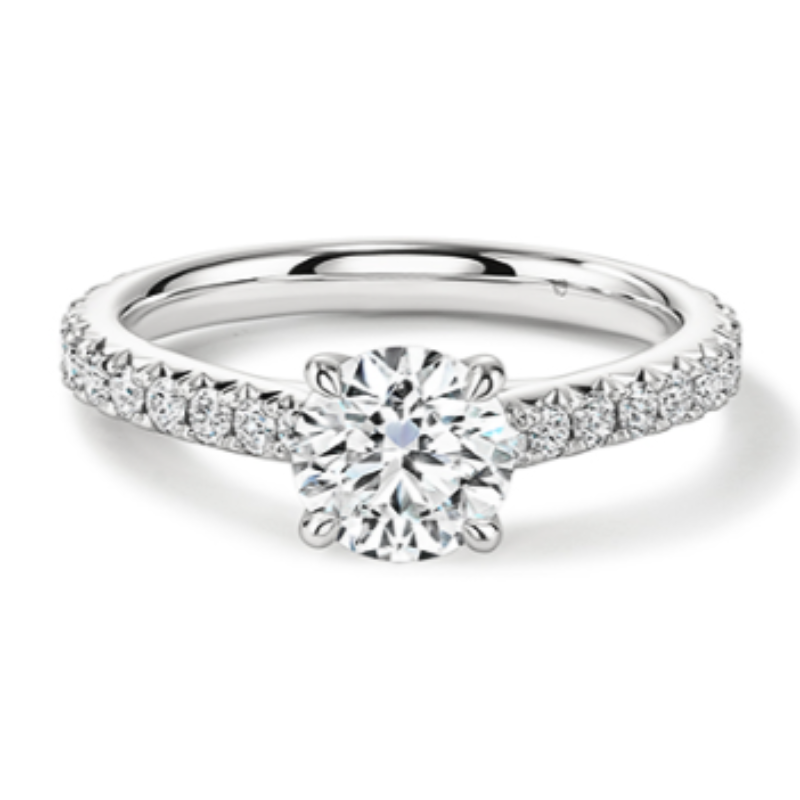 HOF Plat 1.08ctw G/VS2 VELA Fancy Solitatire Engagement ring size 6.5
