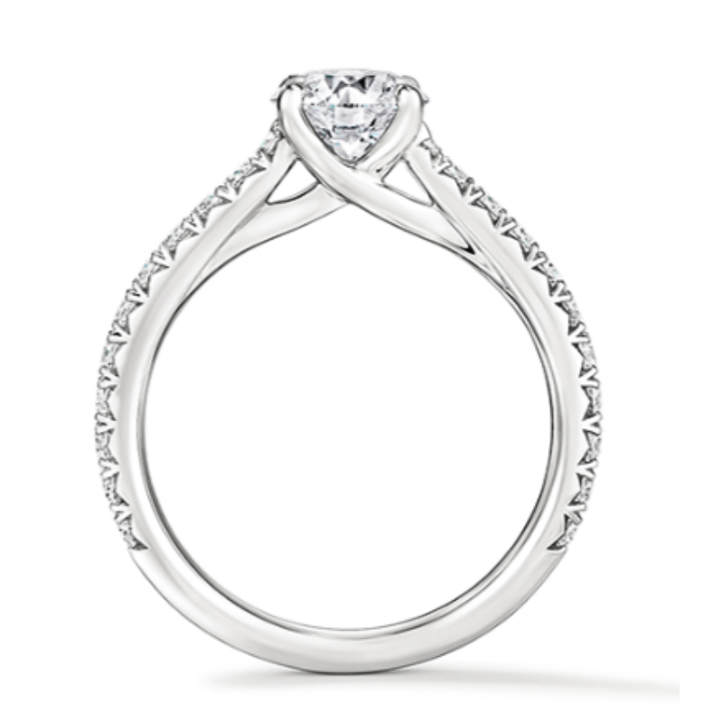 HOF Plat 1.08ctw G/VS2 VELA Fancy Solitatire Engagement ring size 6.5