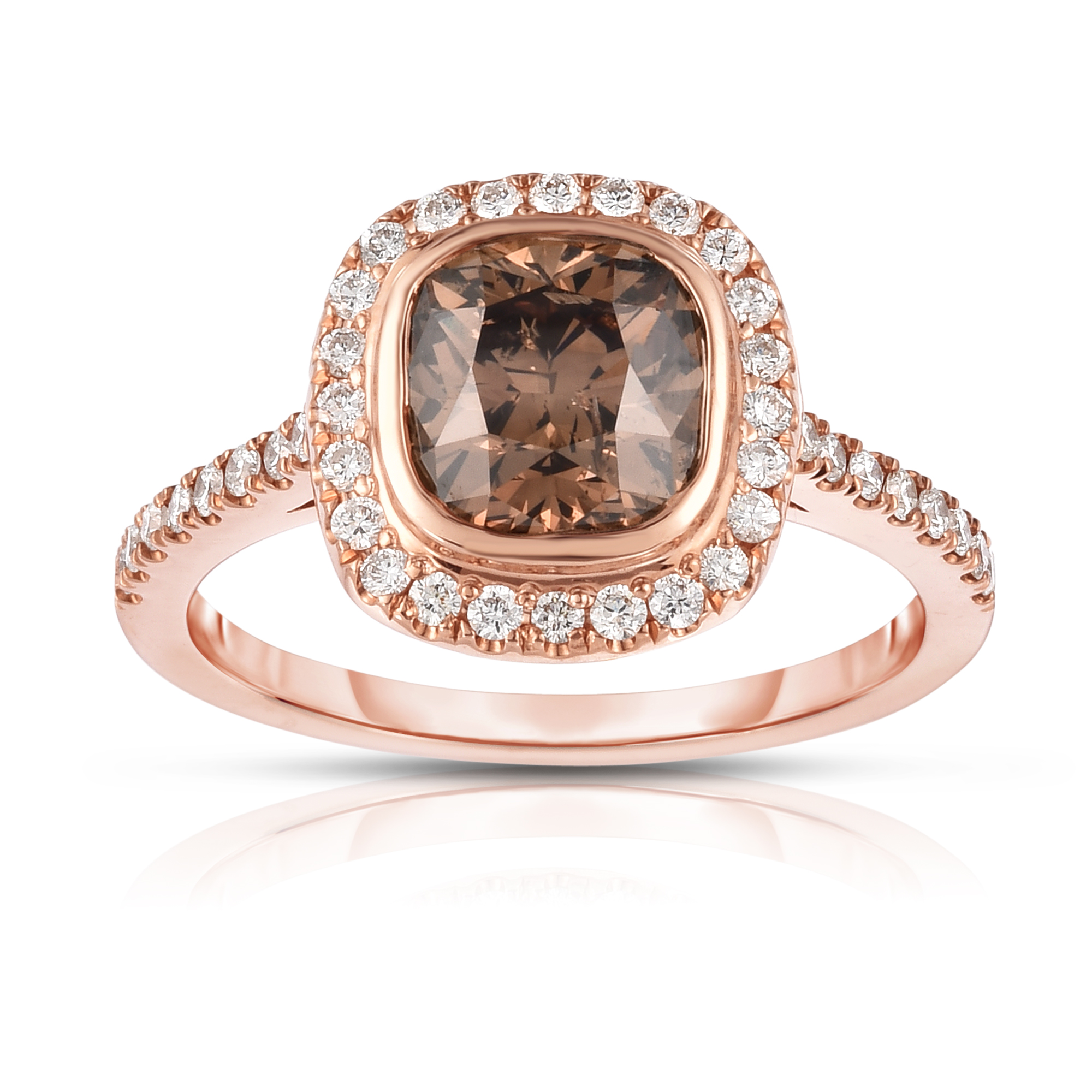 14K Rose Gold Fancy Color Diamond Engagement Ring