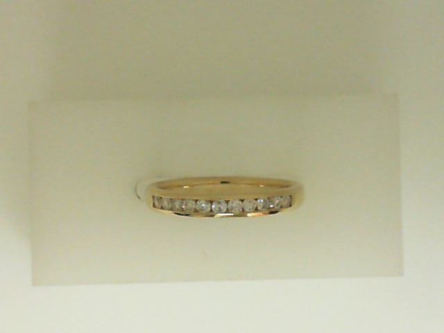 14KY Lady's Channel Wedding Band With 11=0.25Tw Round H/I Si3 Diamonds