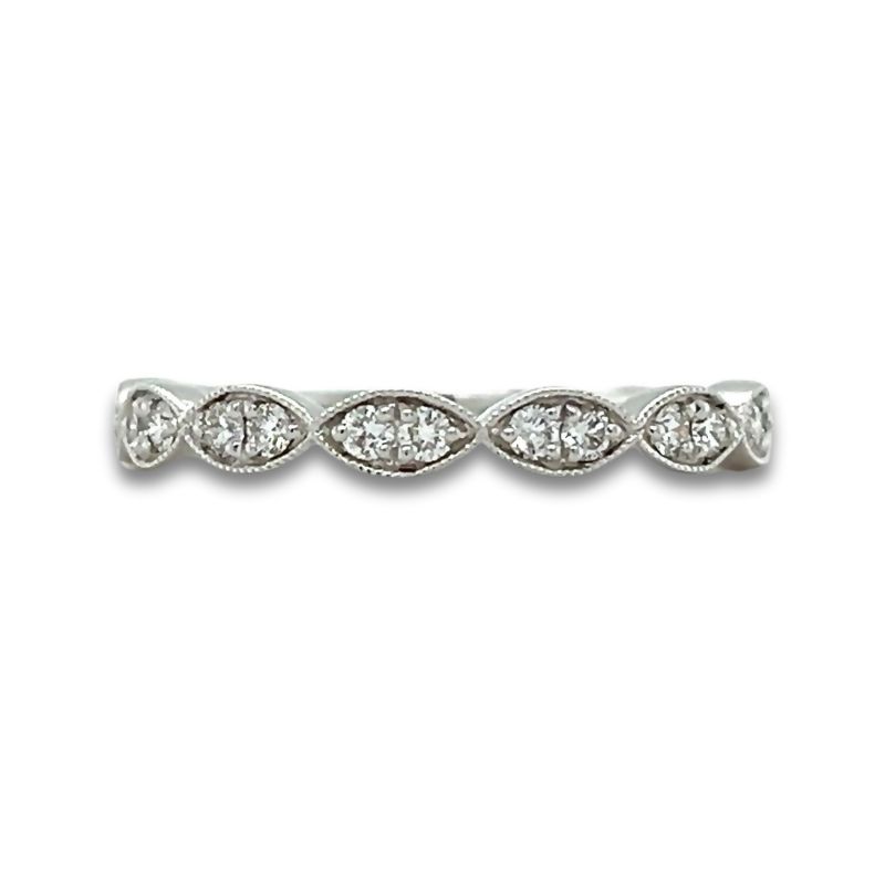 Milgrain Diamond Wedding Band