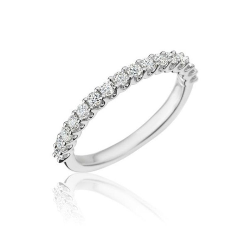 Shared Prong Diamond Wedding Band