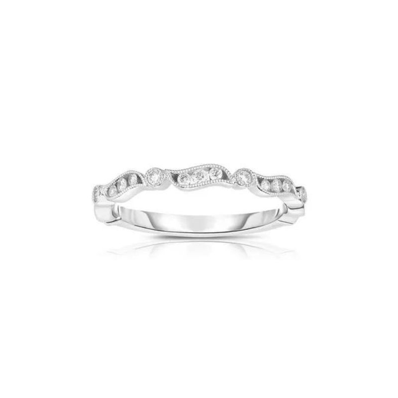 Milgrain Diamond Wedding Band