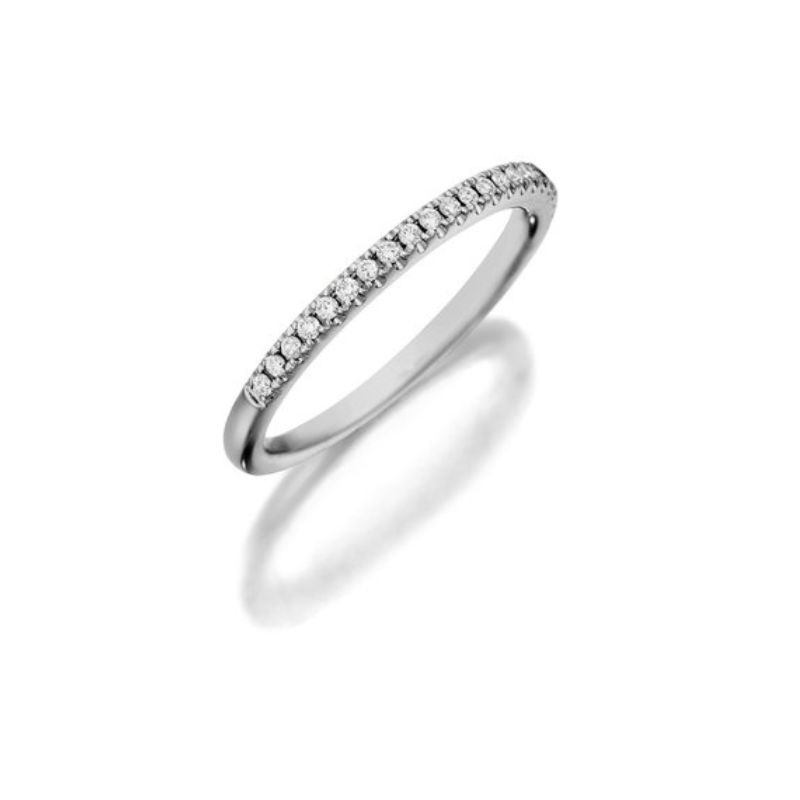 HENRI DAUSSI Halfway Pavé Diamond Wedding Band