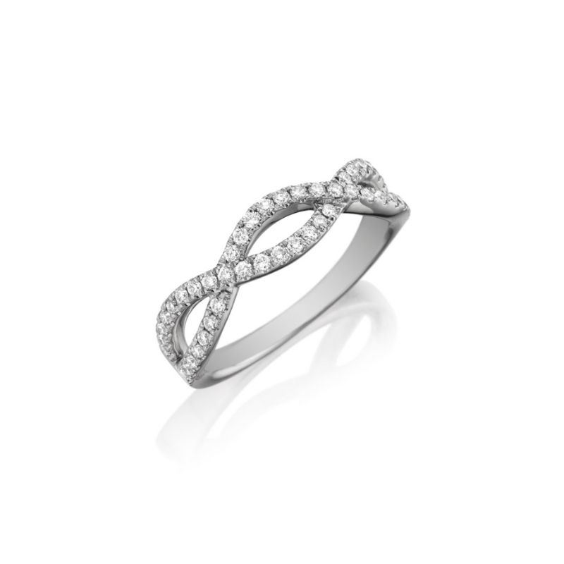 HENRI DAUSSI Diamond Twist Wedding Band