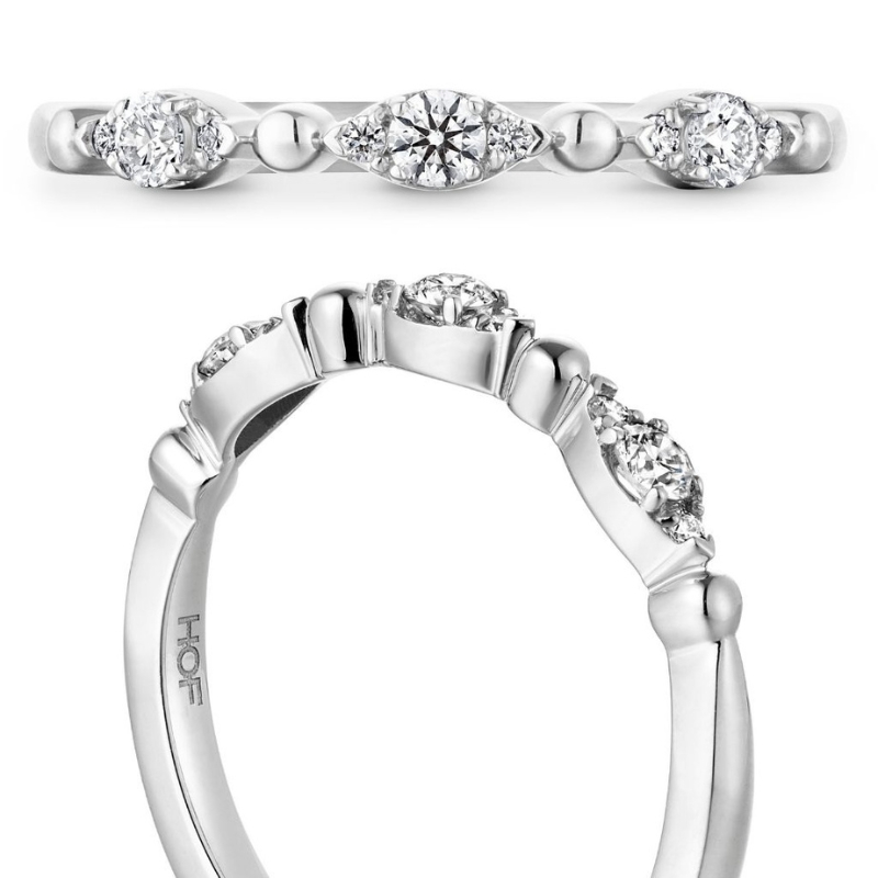 HEARTS ON FIRE Regal Bezel Set Diamond Wedding Band