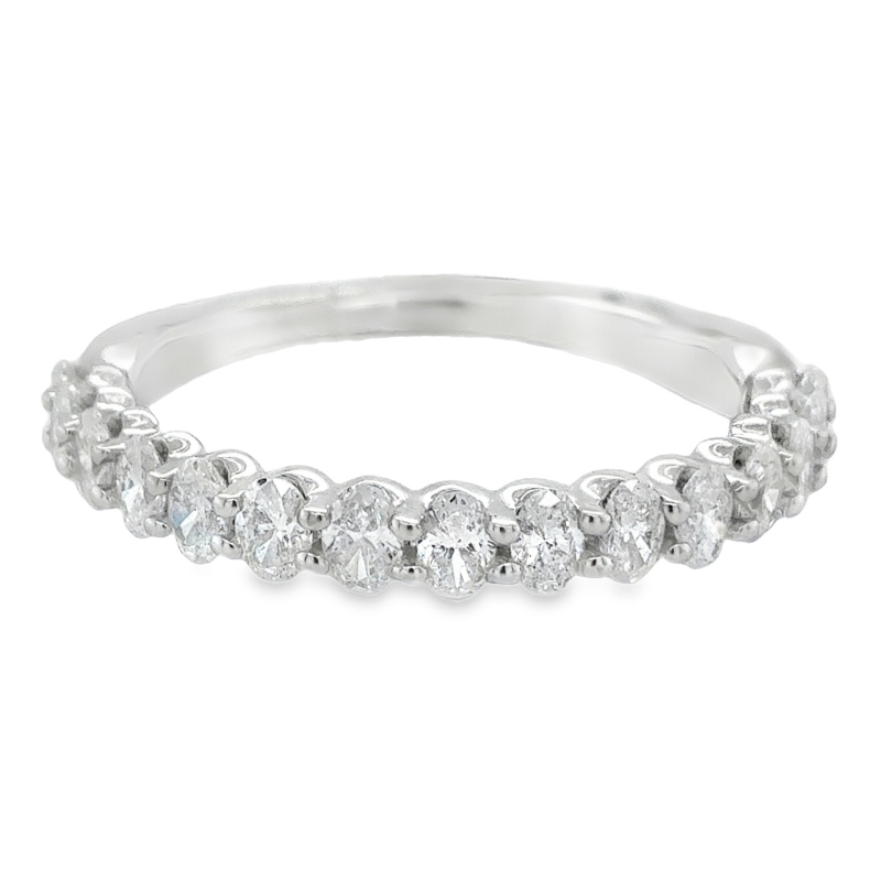 Oval Diamond Wedding Band