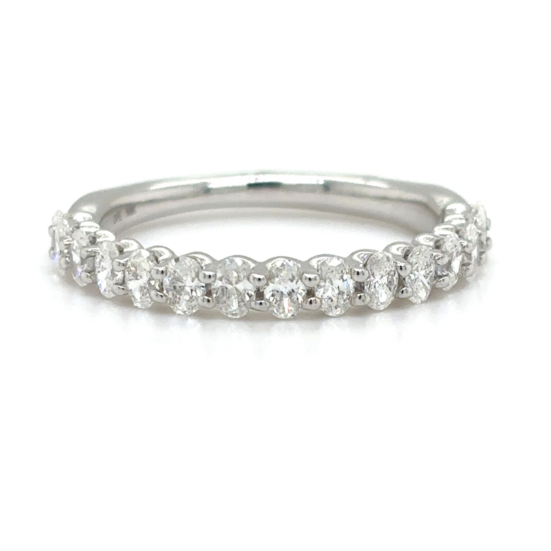 Oval Diamond Wedding Band