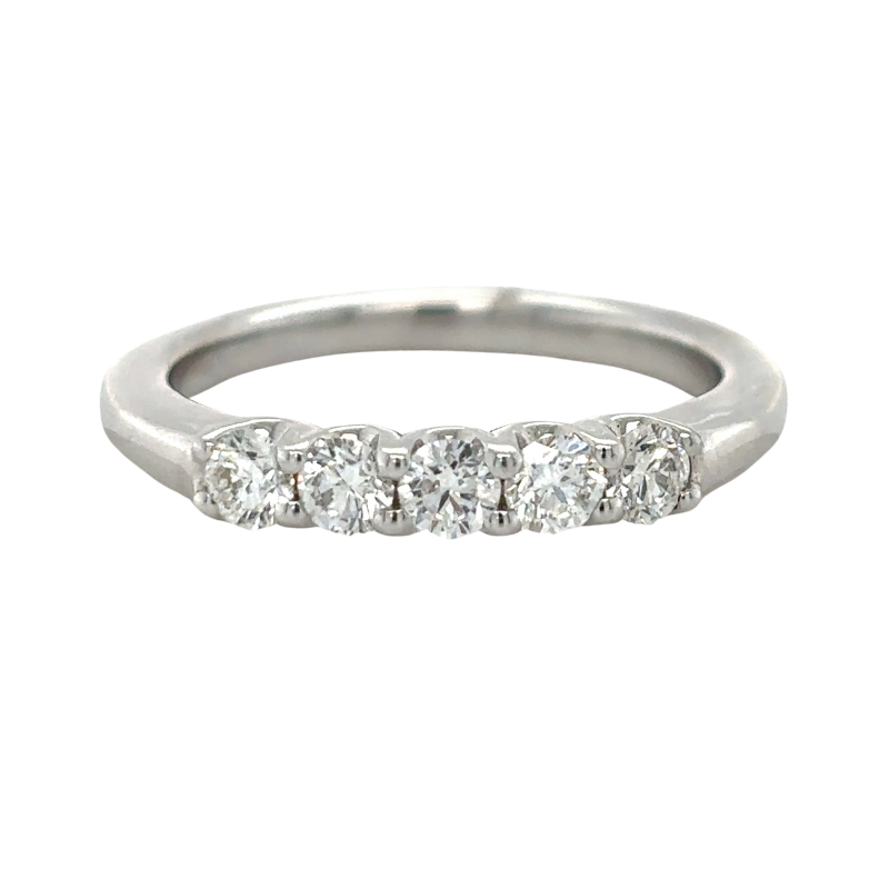 5 Stone Diamond Wedding Band