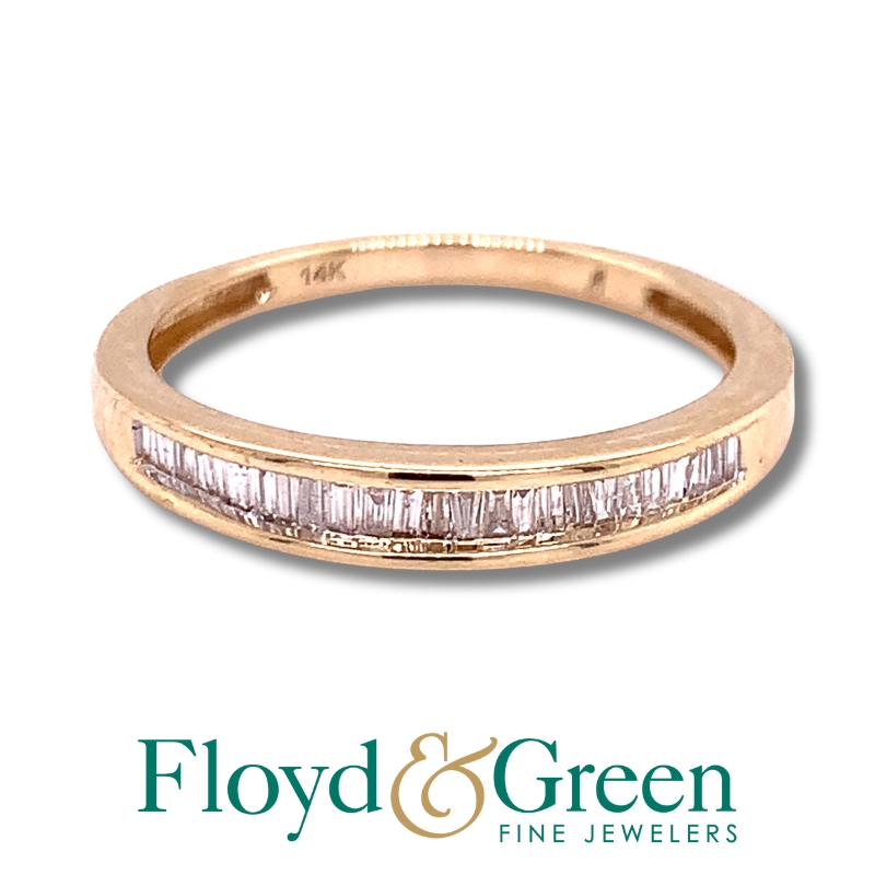 Channel Set Diamond Wedding Band