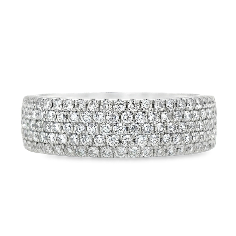 5 Row Diamond Pave Ring