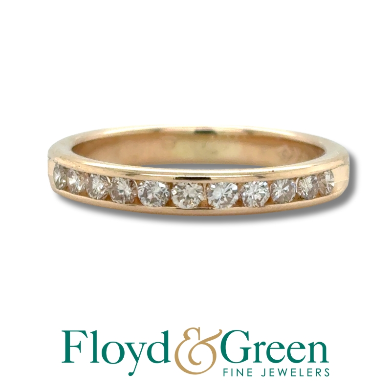14KY Diamond Wedding Band, 11 Round, 0.30ct, I SI2-I1, Size 5.5