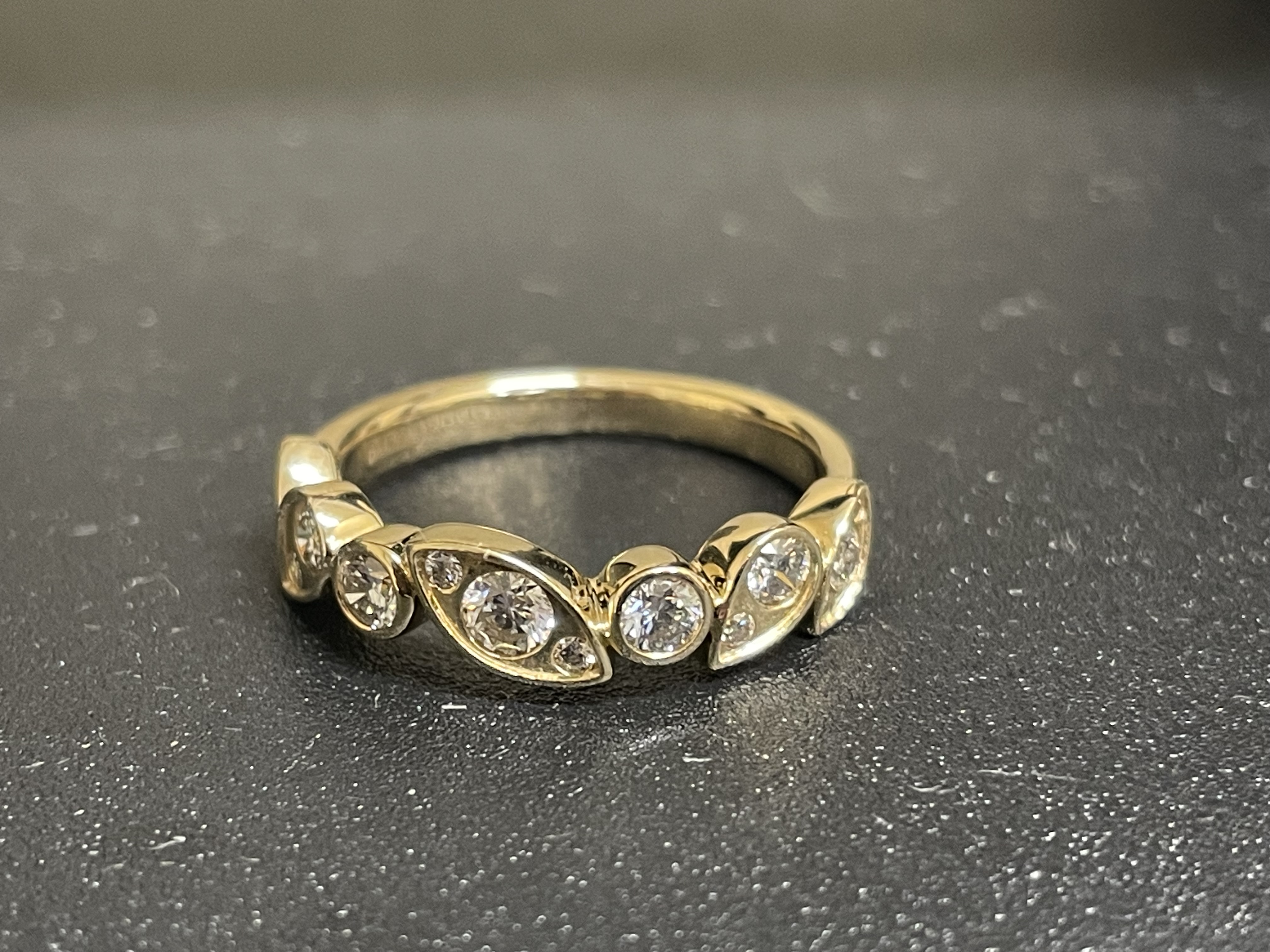 S/O-14K Yellow Gold Diamond Band 14D=0.49ctw