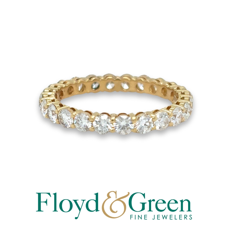 Tiffany & Co. 18K Eternity Diamond Band, 24 Round, 2.16ct, G VS1, Size 8.5