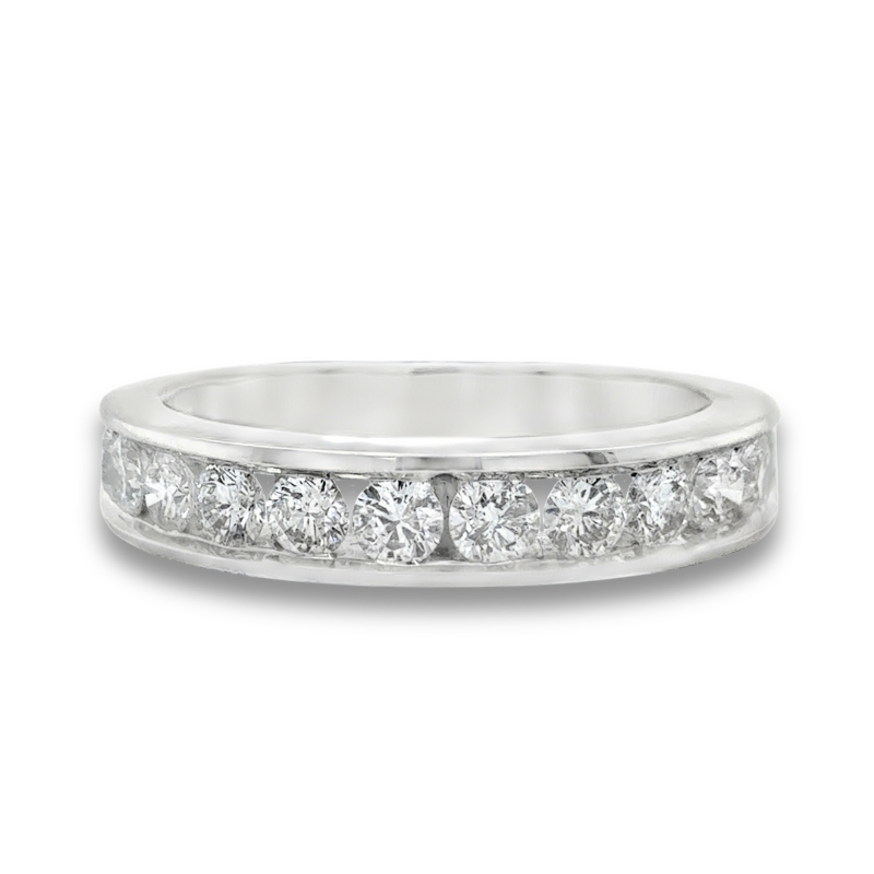 Channel Set Diamond Wedding Band