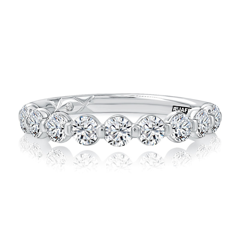 A. JAFFE Shared Prong Diamond Wedding Band