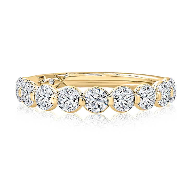 A. JAFFE Shared Prong Diamond Wedding Band