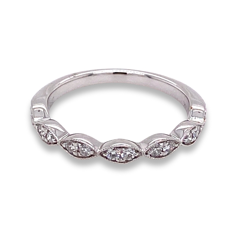 Milgrain Diamond Wedding Band