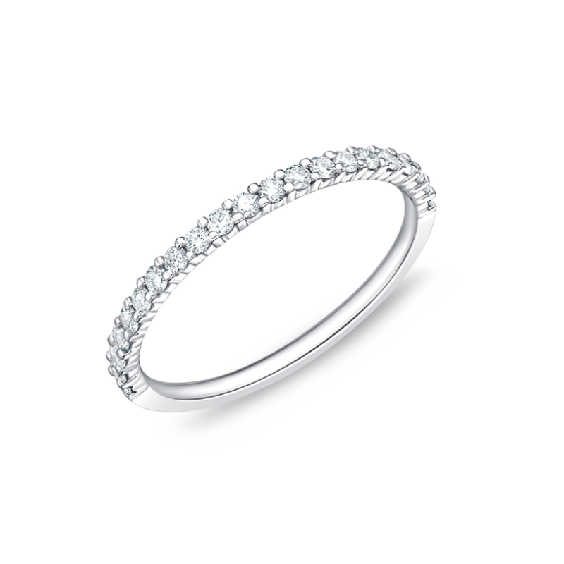 Platinum Petite Prong Diamond .23ctw G-H/VS Band Size 6.5