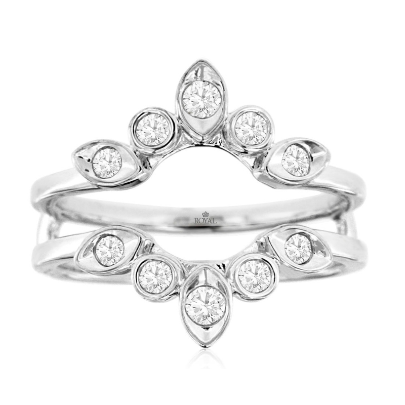 14KW Diamond .33ctw G-H SI1 Wedding Jacket Size 7