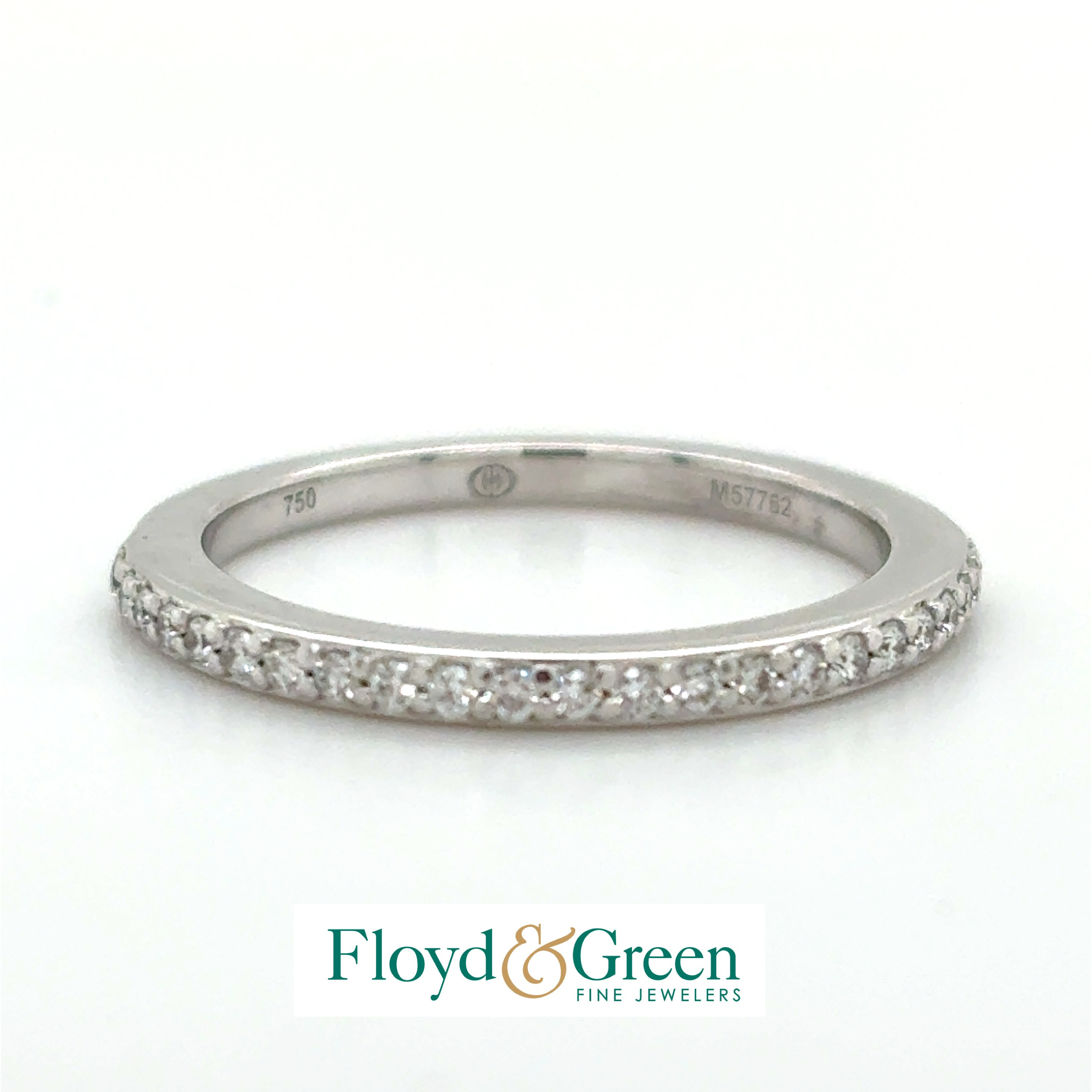 18KW Diamond Band, 23 Round, 0.18ct, G VS1, Size 4.5
