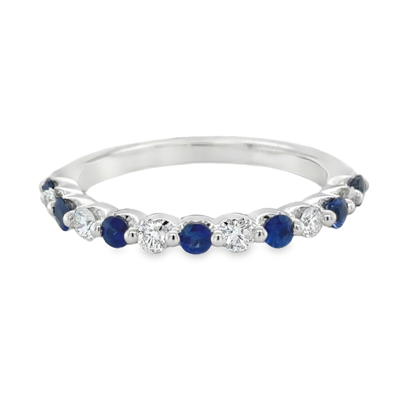 Sapphire Shared Prong Band