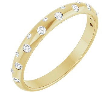 S/O-14K Yellow 1/6 CTW Natural Diamond Anniversary Band