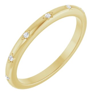 S/O-14K Yellow .03 CTW Natural Diamond Anniversary Band