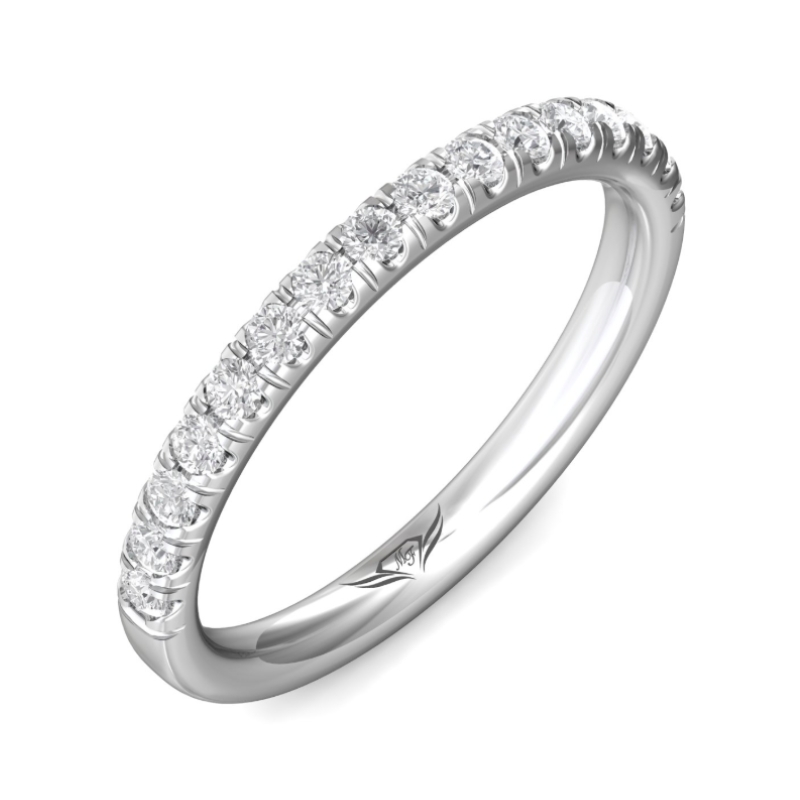 14KW Diamond 0.32CT H-I/I1 Wedding Band Ring Size 6.5
